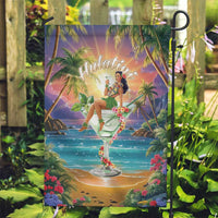 Aloha Hawaii Garden Flag Hula Martini Tropical Vibes LT05 Garden Flag Colorful - Polynesian Pride