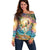 Aloha Hawaii Off Shoulder Sweater Hula Martini Tropical Vibes - Polynesian Pride