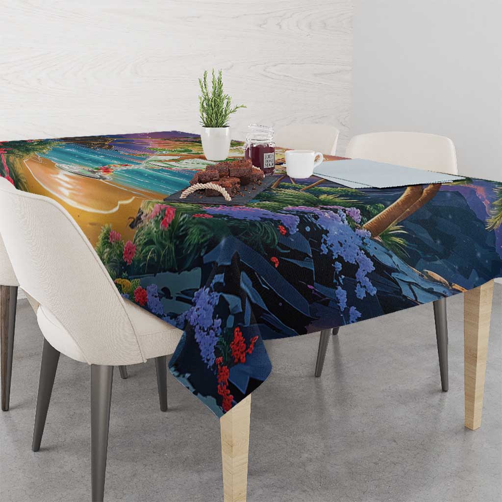 Aloha Hawaii Tablecloth Hula Martini Tropical Vibes - Polynesian Pride