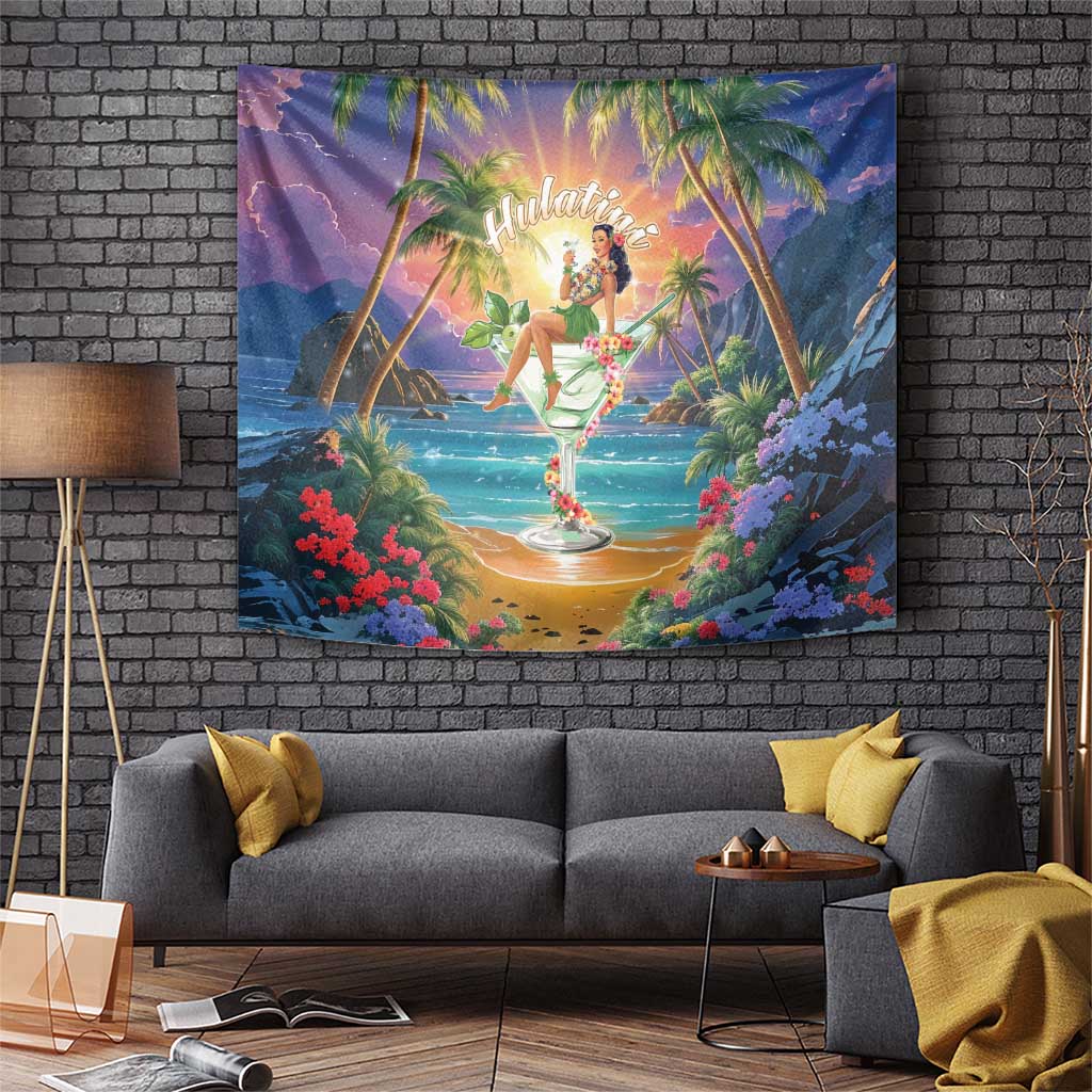 Aloha Hawaii Tapestry Hula Martini Tropical Vibes LT05 Colorful - Polynesian Pride