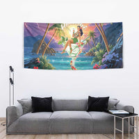 Aloha Hawaii Tapestry Hula Martini Tropical Vibes LT05 - Polynesian Pride