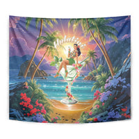 Aloha Hawaii Tapestry Hula Martini Tropical Vibes LT05 - Polynesian Pride