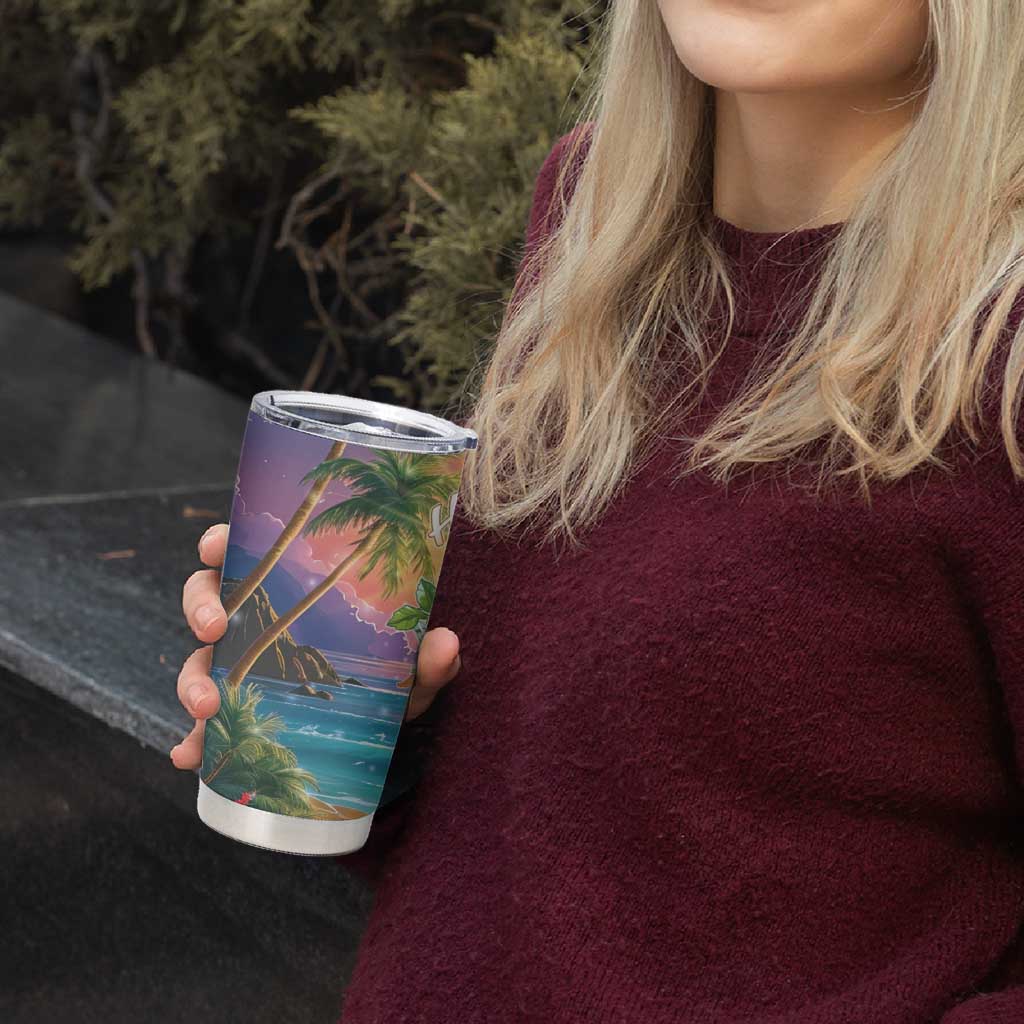 Aloha Hawaii Tumbler Cup Hula Martini Tropical Vibes - Polynesian Pride