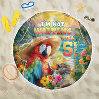 Hawaii Parrot Beach Blanket Im Not Waiting Till 5 Oclock
