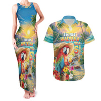 Hawaii Parrot Couples Matching Tank Maxi Dress and Hawaiian Shirt Im Not Waiting Till 5 Oclock LT05 Colorful - Polynesian Pride