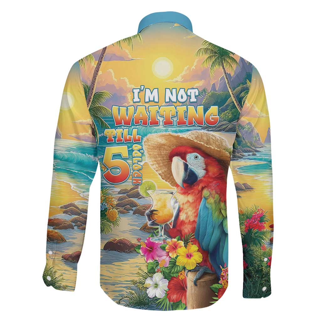 Hawaii Parrot Family Matching Mermaid Dress and Hawaiian Shirt Im Not Waiting Till 5 Oclock LT05 - Polynesian Pride