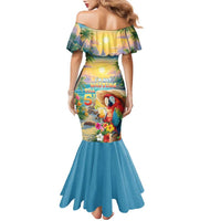 Hawaii Parrot Family Matching Mermaid Dress and Hawaiian Shirt Im Not Waiting Till 5 Oclock LT05 - Polynesian Pride