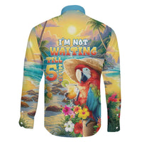 Hawaii Parrot Family Matching Off Shoulder Maxi Dress and Hawaiian Shirt Im Not Waiting Till 5 Oclock LT05 - Polynesian Pride