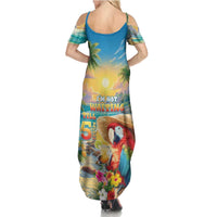 Hawaii Parrot Family Matching Summer Maxi Dress and Hawaiian Shirt Im Not Waiting Till 5 Oclock LT05 - Polynesian Pride
