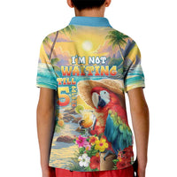 Hawaii Parrot Kid Polo Shirt Im Not Waiting Till 5 Oclock