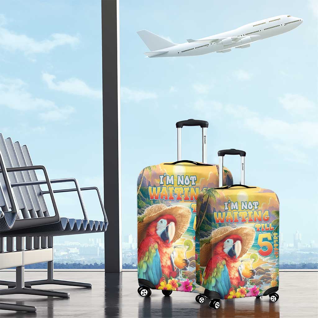 Hawaii Parrot Luggage Cover Im Not Waiting Till 5 Oclock LT05 - Polynesian Pride