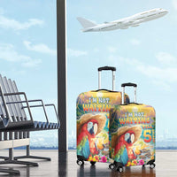 Hawaii Parrot Luggage Cover Im Not Waiting Till 5 Oclock LT05 - Polynesian Pride