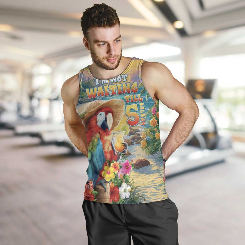 Hawaii Parrot Men Tank Top Im Not Waiting Till 5 Oclock LT05 Colorful - Polynesian Pride