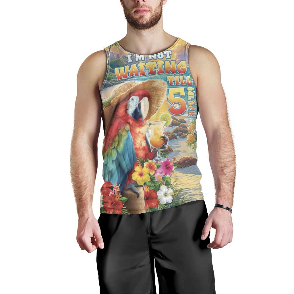 Hawaii Parrot Men Tank Top Im Not Waiting Till 5 Oclock LT05 - Polynesian Pride