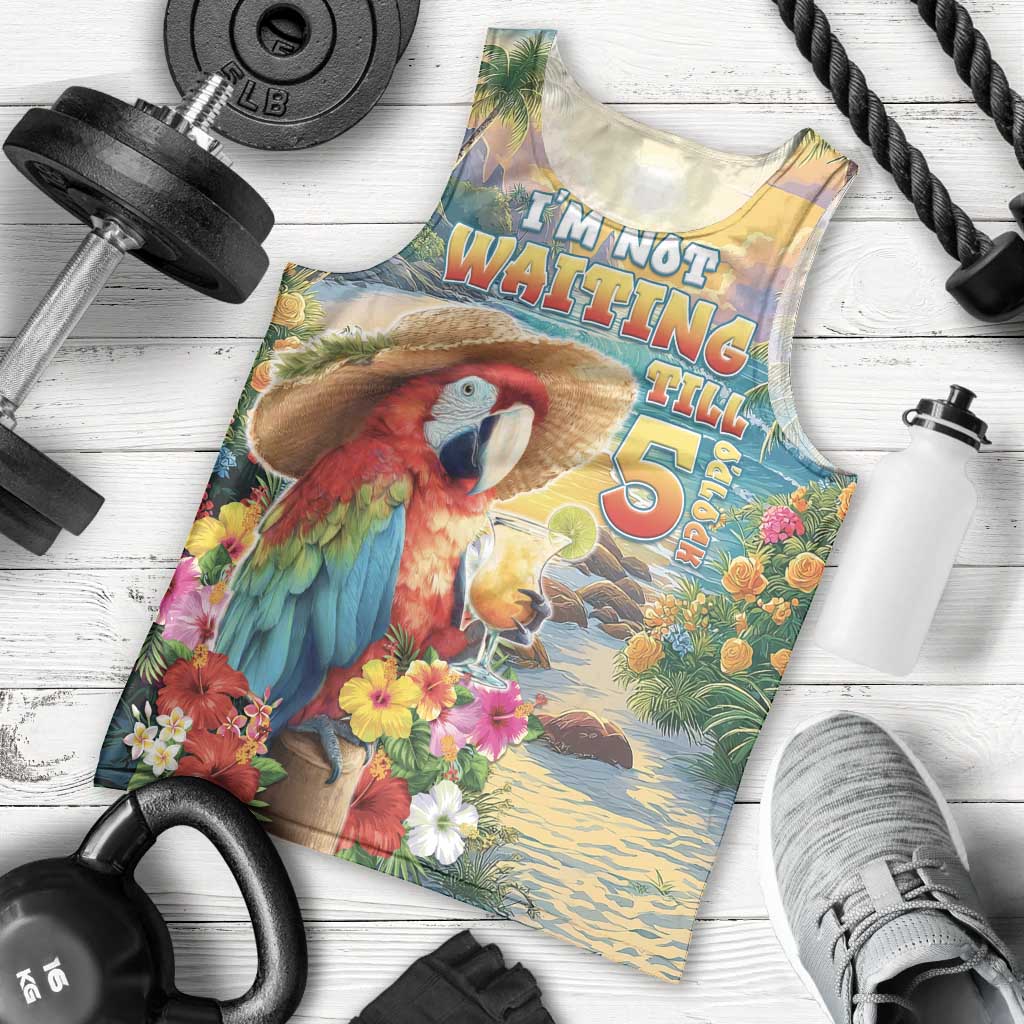Hawaii Parrot Men Tank Top Im Not Waiting Till 5 Oclock LT05 - Polynesian Pride