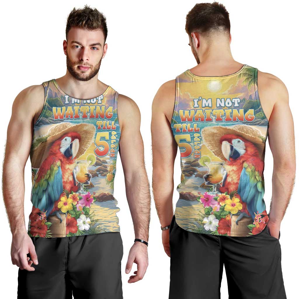 Hawaii Parrot Men Tank Top Im Not Waiting Till 5 Oclock LT05 - Polynesian Pride