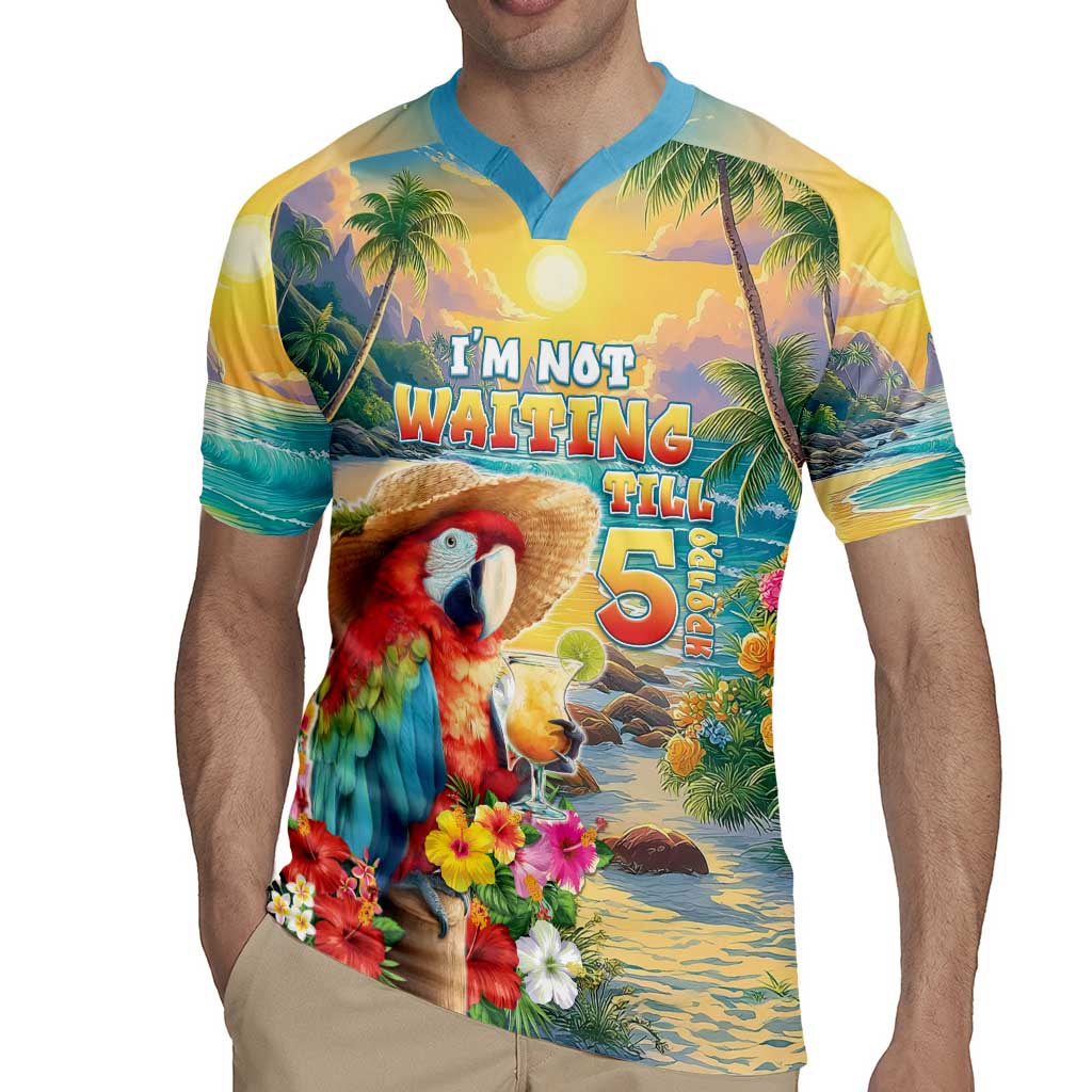 Hawaii Parrot Rugby Jersey Im Not Waiting Till 5 Oclock