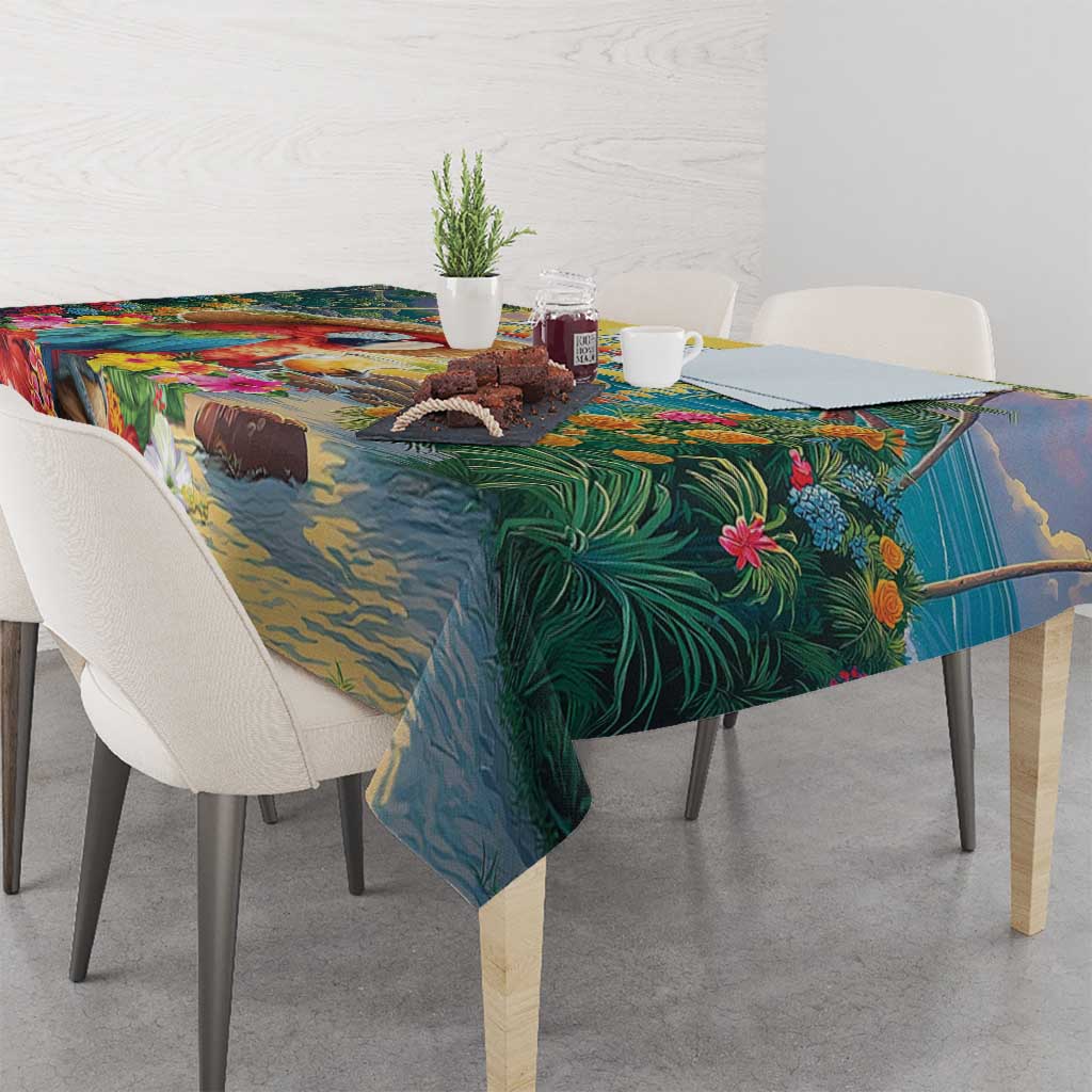 Hawaii Parrot Tablecloth Im Not Waiting Till 5 Oclock