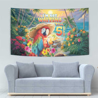 Hawaii Parrot Tapestry Im Not Waiting Till 5 Oclock
