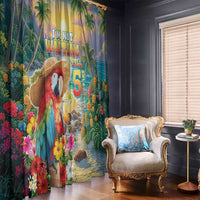 Hawaii Parrot Window Curtain Im Not Waiting Till 5 Oclock