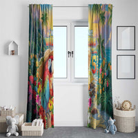 Hawaii Parrot Window Curtain Im Not Waiting Till 5 Oclock