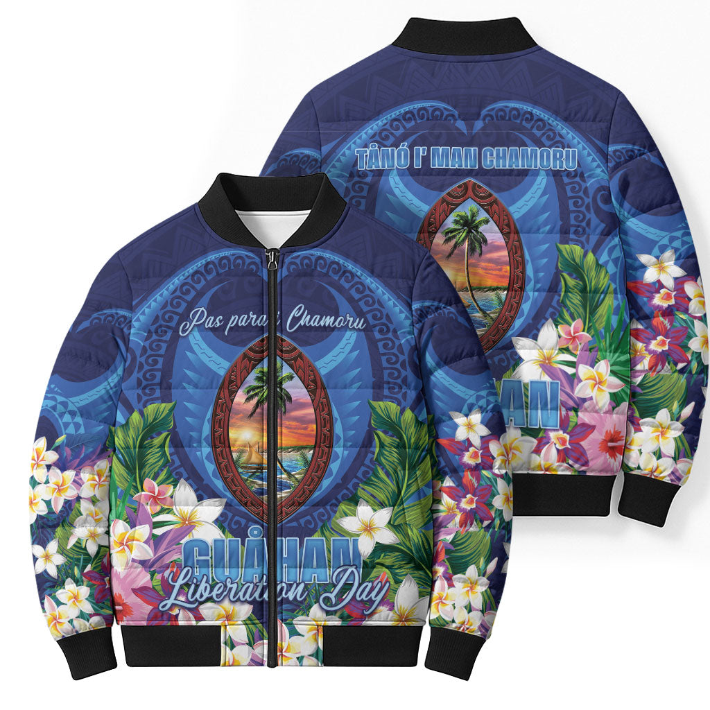 Guam Liberation Day Bomber Puffer Jacket Pas Para I Chamoru