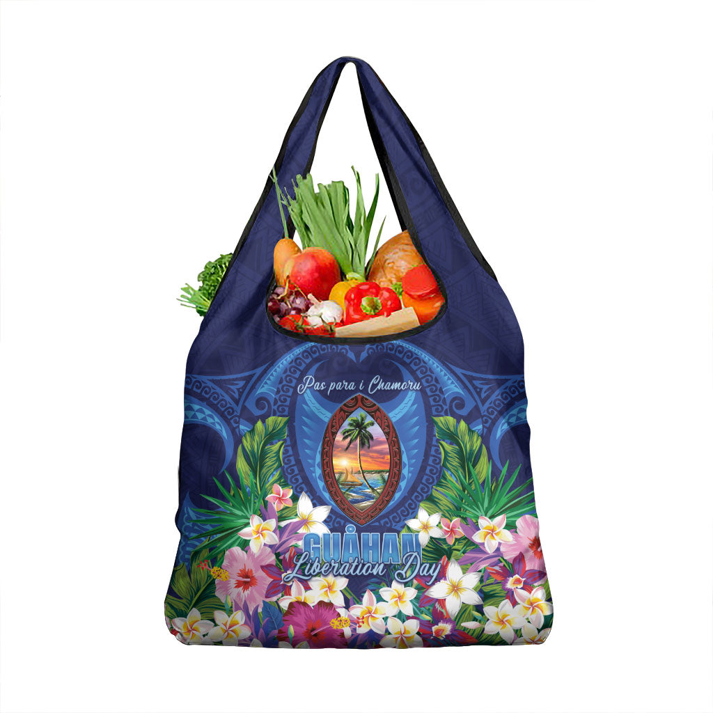 Guam Liberation Day Grocery Bag Pas Para I Chamoru LT05 1-pack One Size Navy - Polynesian Pride