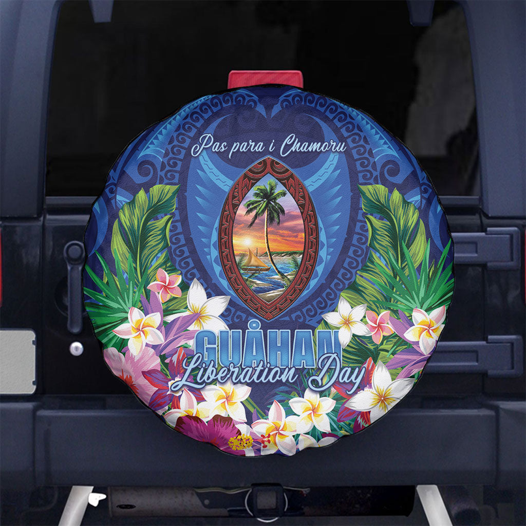 Guam Liberation Day Spare Tire Cover Pas Para I Chamoru LT05 No hole Navy - Polynesian Pride