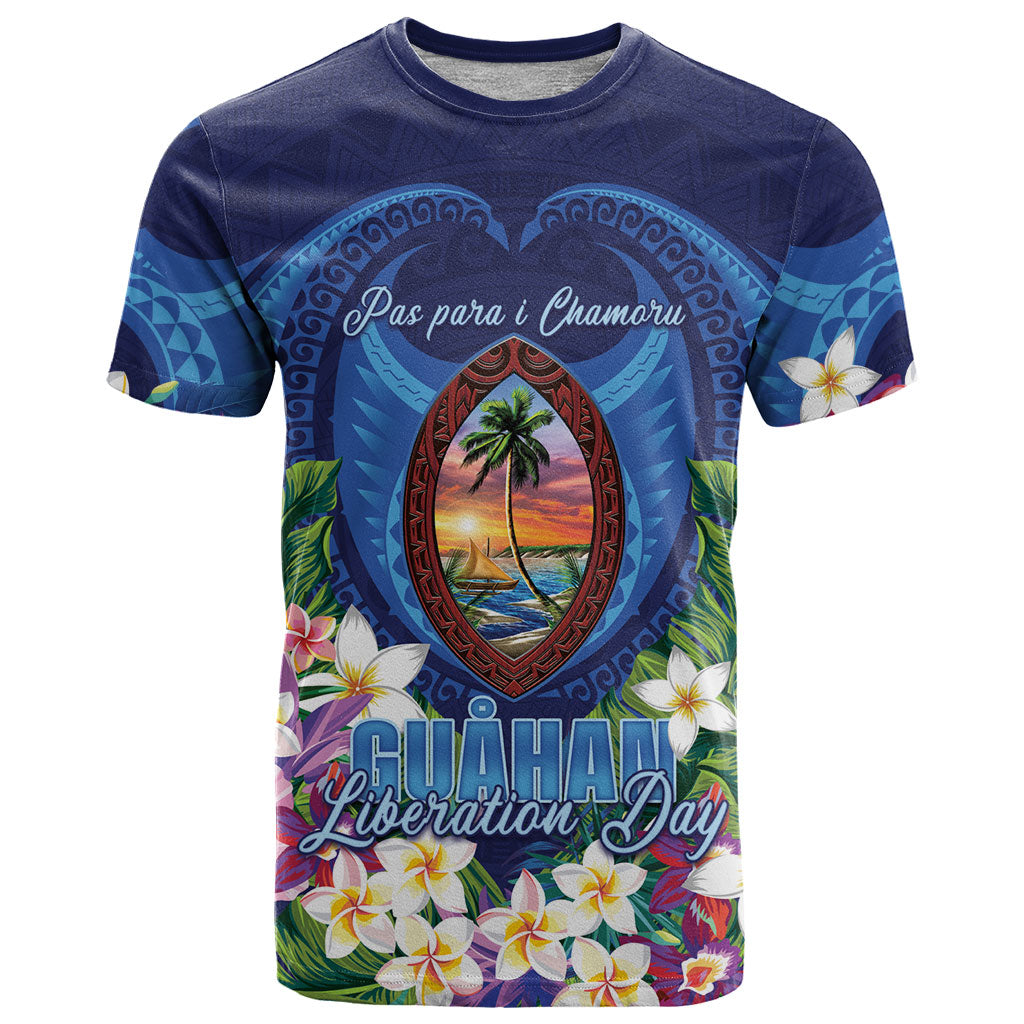 Guam Liberation Day T Shirt Pas Para I Chamoru LT05 Navy - Polynesian Pride