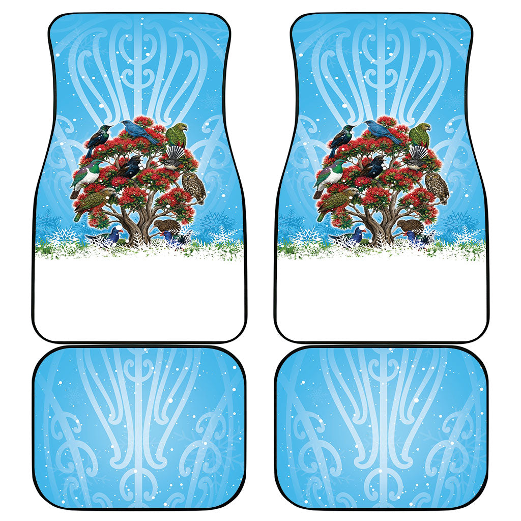 New Zealand Birds Christmas Car Mats Pohutukawa Xmas Tree