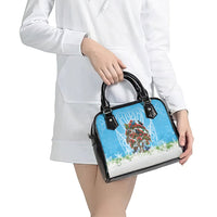 New Zealand Birds Christmas Shoulder Handbag Pohutukawa Xmas Tree