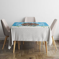 New Zealand Birds Christmas Tablecloth Pohutukawa Xmas Tree