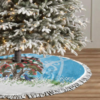 New Zealand Birds Christmas Tree Skirt Pohutukawa Xmas Tree LT05 - Polynesian Pride