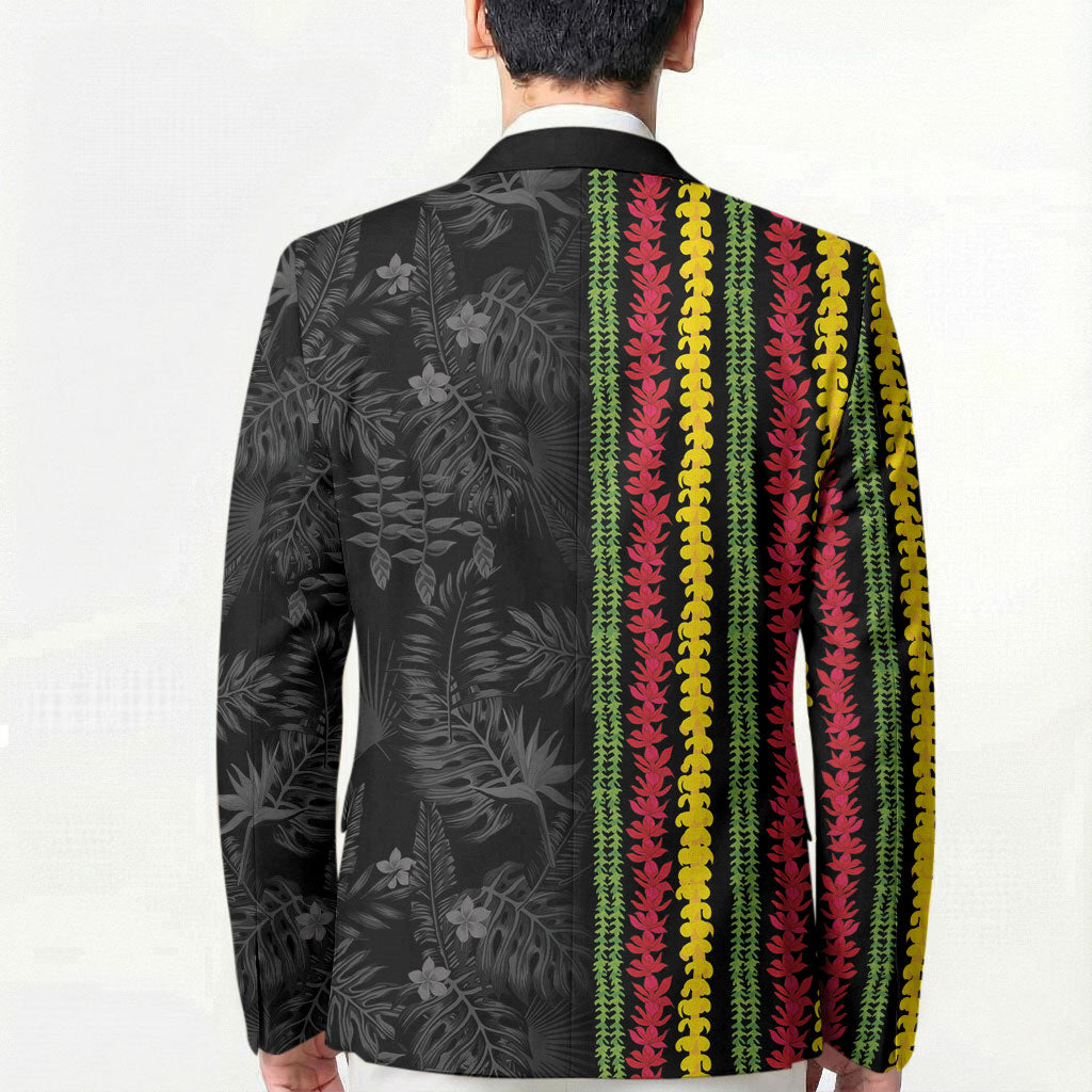 Hawaii Lei Kanaka Maoli Flag Blazer Tropical Vibes