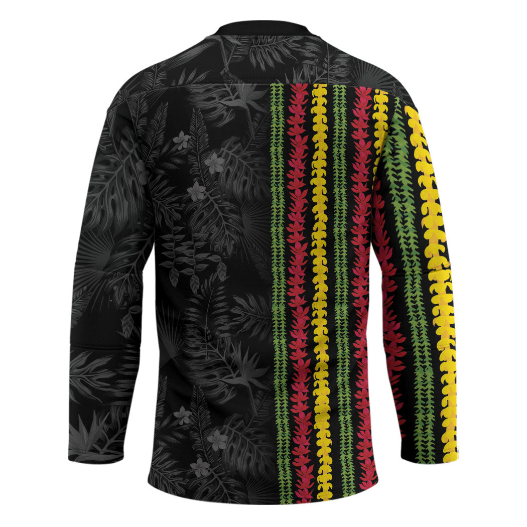 Hawaii Lei Kanaka Maoli Flag Hockey Jersey Tropical Vibes