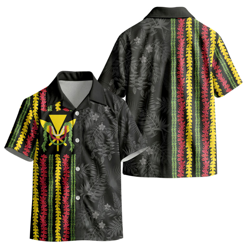 Hawaii Lei Kanaka Maoli Flag Kid Hawaiian Shirt Tropical Vibes LT05 - Polynesian Pride