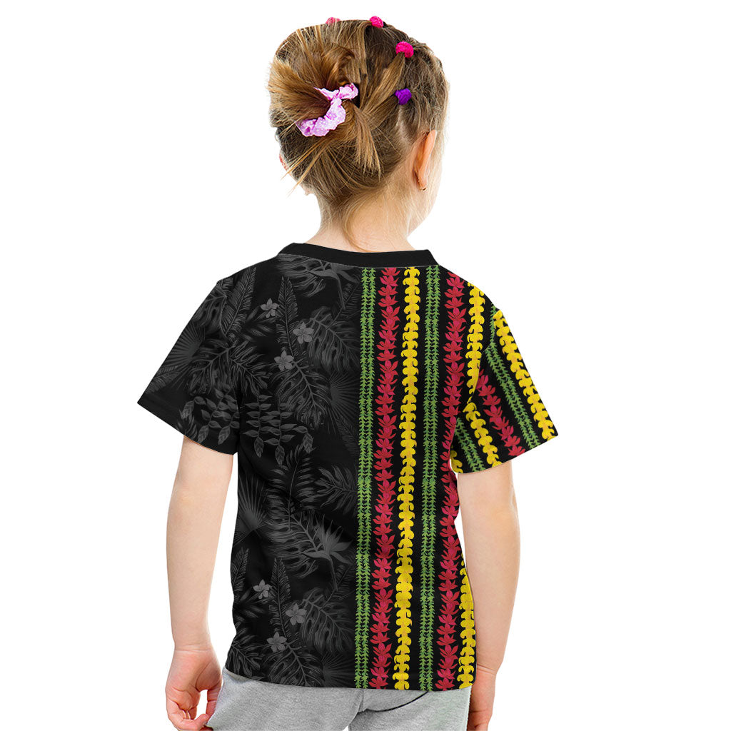 Hawaii Lei Kanaka Maoli Flag Kid T Shirt Tropical Vibes
