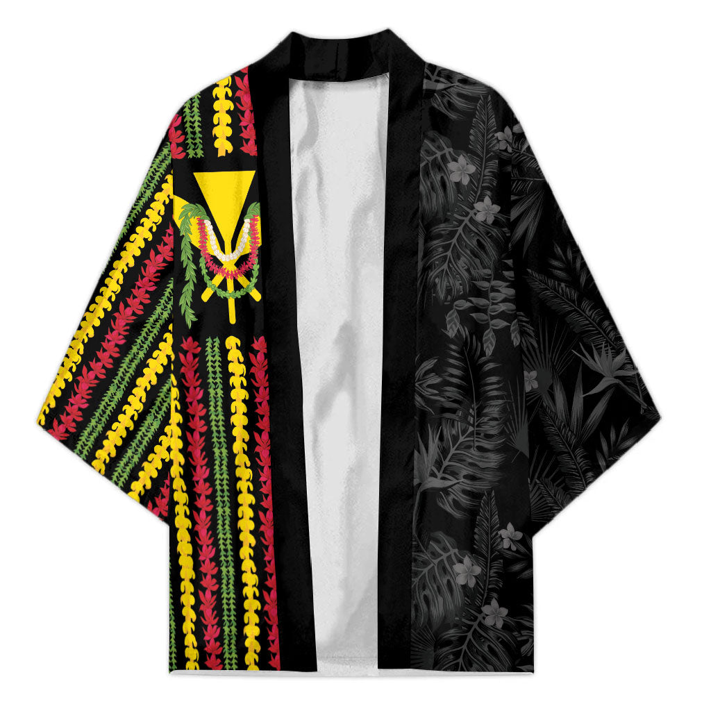 Hawaii Lei Kanaka Maoli Flag Kimono Tropical Vibes