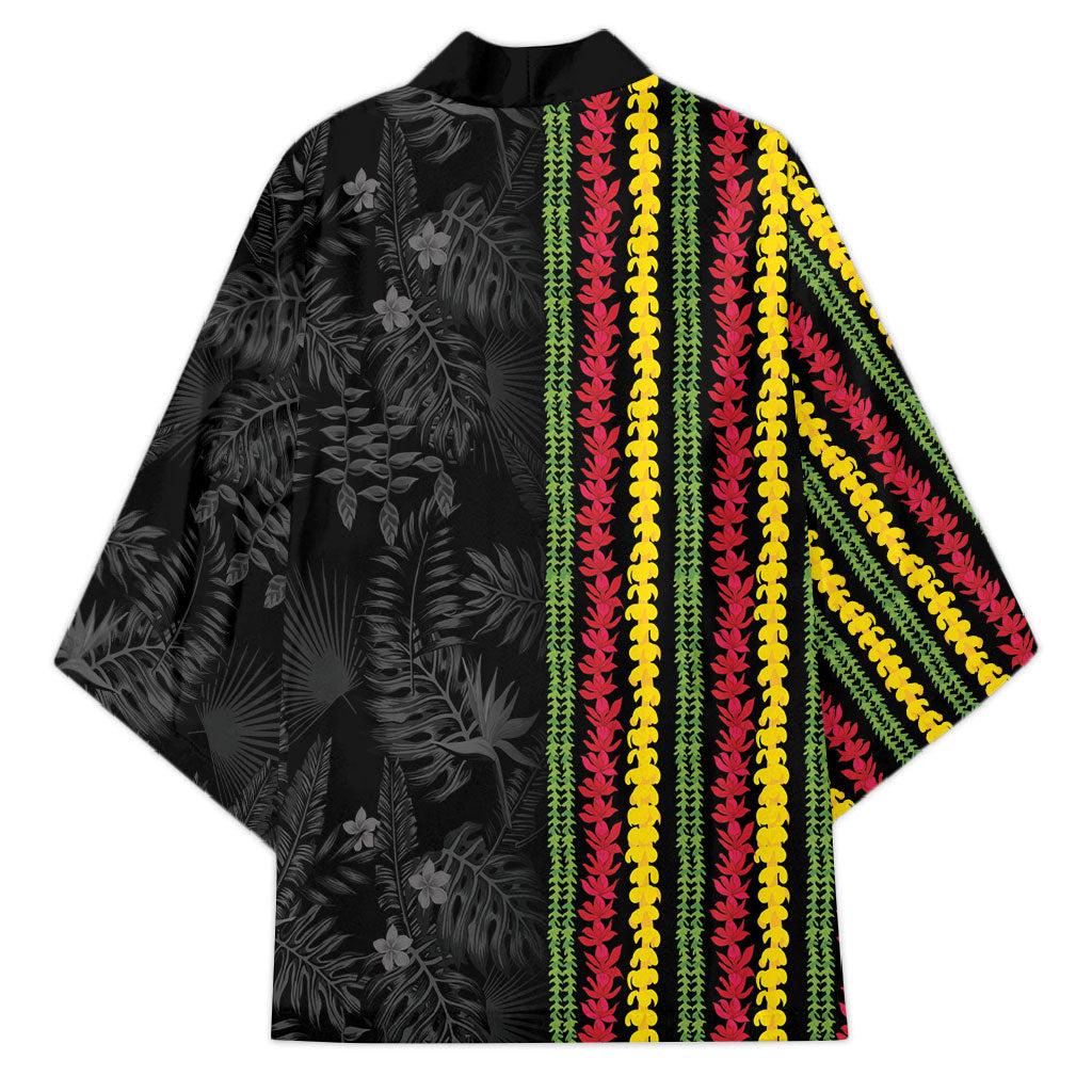Hawaii Lei Kanaka Maoli Flag Kimono Tropical Vibes