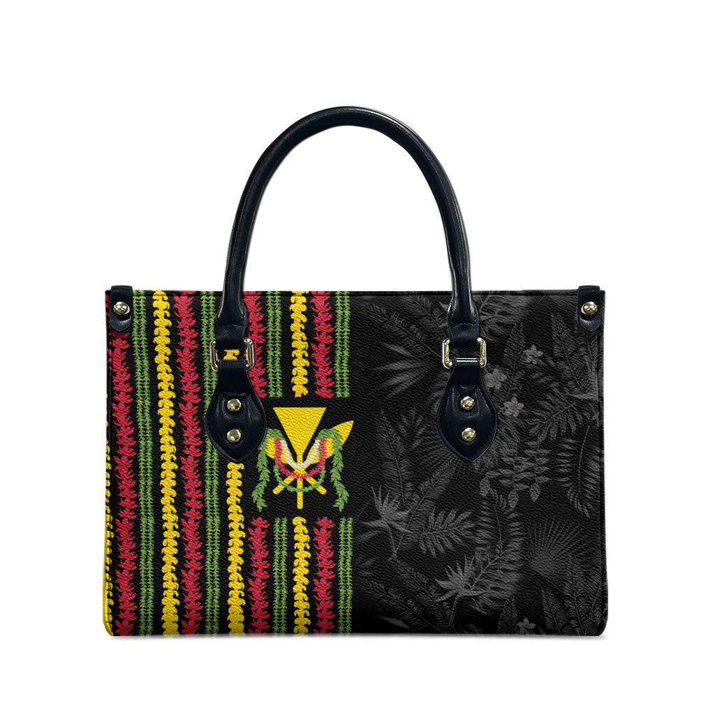Hawaii Lei Kanaka Maoli Flag Leather Bag Tropical Vibes