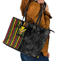Hawaii Lei Kanaka Maoli Flag Leather Tote Bag Tropical Vibes