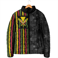 Hawaii Lei Kanaka Maoli Flag Padded Jacket Tropical Vibes