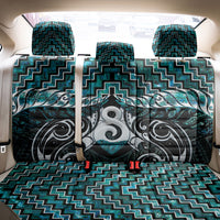 New Zealand Maori Back Car Seat Cover Poutama Pikorua - Single Twist Paua Shell LT05 - Polynesian Pride