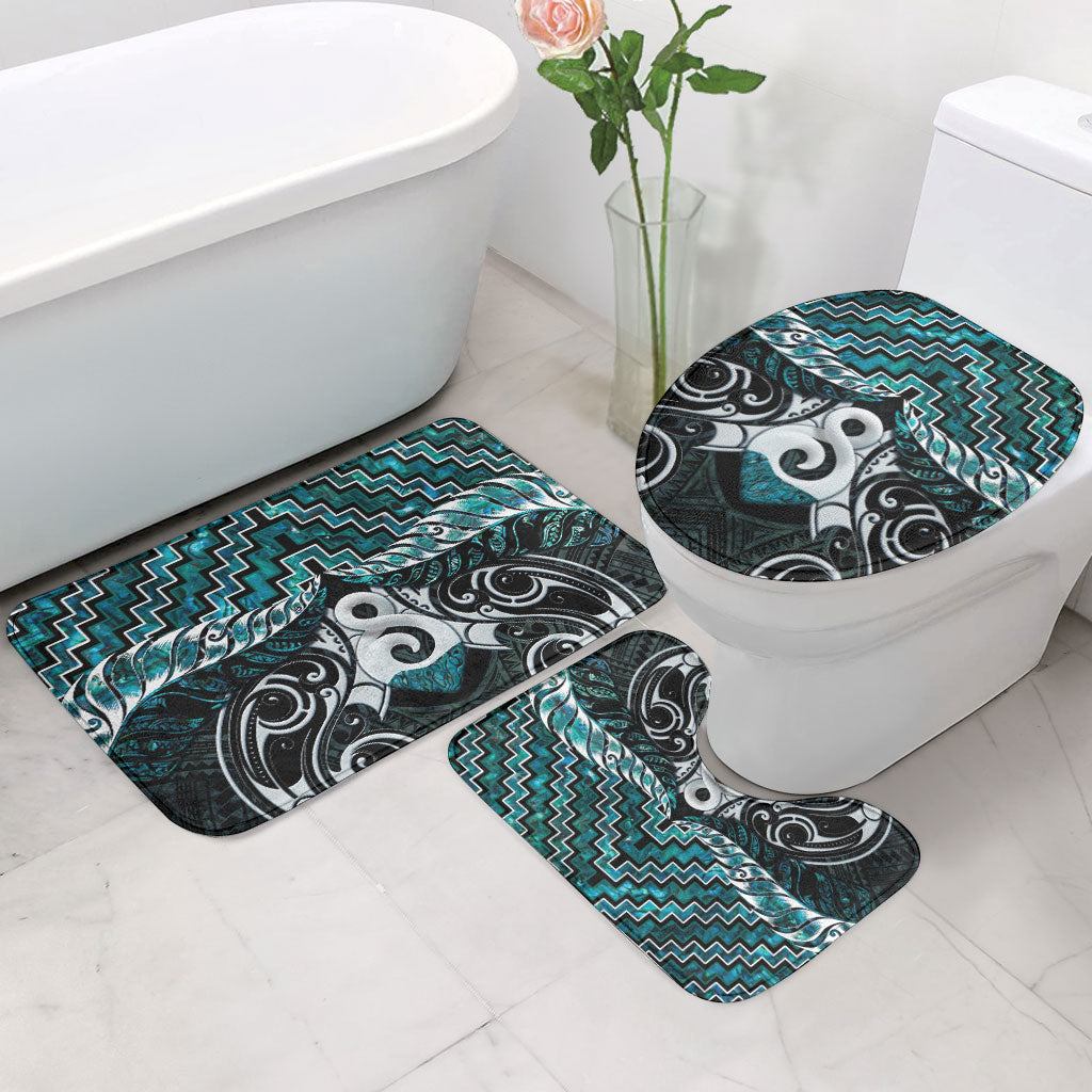 New Zealand Maori Bathroom Set Poutama Pikorua - Single Twist Paua Shell LT05 - Polynesian Pride