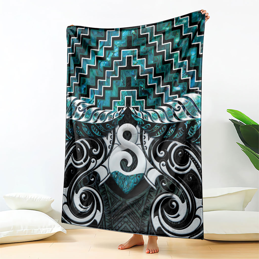 New Zealand Maori Blanket Poutama Pikorua - Single Twist Paua Shell LT05 - Polynesian Pride
