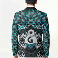New Zealand Maori Blazer Poutama Pikorua - Single Twist Paua Shell LT05 - Polynesian Pride