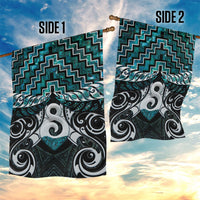 New Zealand Maori Garden Flag Poutama Pikorua - Single Twist Paua Shell LT05 - Polynesian Pride