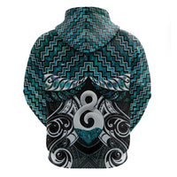 New Zealand Maori Hoodie Poutama Pikorua - Single Twist Paua Shell LT05 - Polynesian Pride