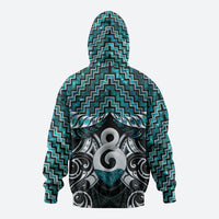 New Zealand Maori Hoodie Poutama Pikorua - Single Twist Paua Shell LT05 - Polynesian Pride