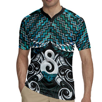 New Zealand Maori Rugby Jersey Poutama Pikorua - Single Twist Paua Shell LT05 - Polynesian Pride